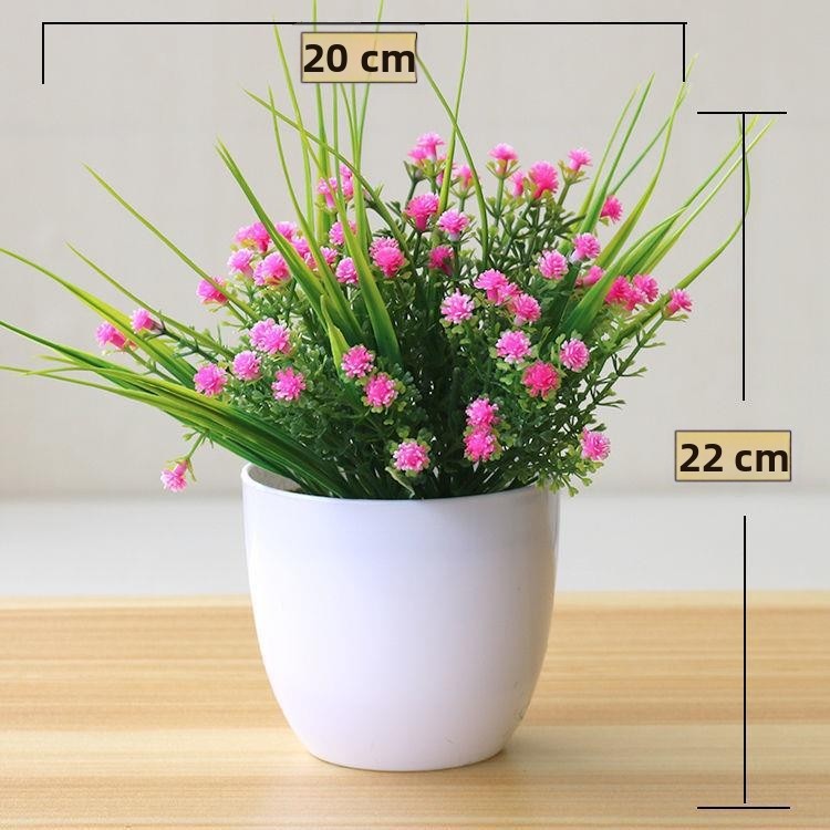 Artificial Floral Arrangement in Pot for Home Table Decor Living Room Office