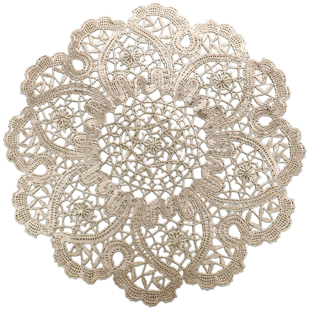 38cm Round Placemat PVC for material For french Romantic Lace Vintage Nordic