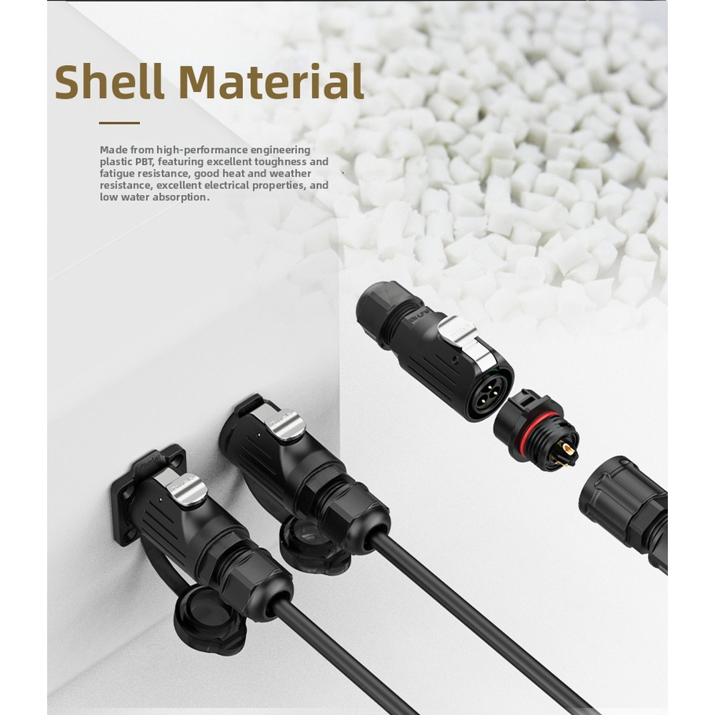 Waterproof IP68 Circular Connector Aviation Design 2 Core to 5 Core Range