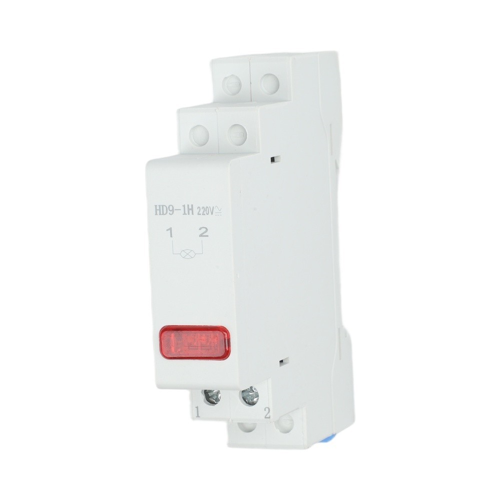 DIN Rail LED Signal Lamp 230V AC White for Power and Status Indication