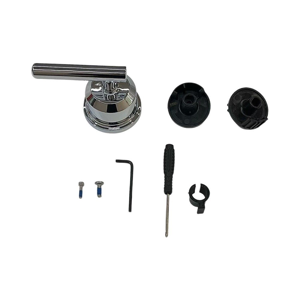 Chrome Plated Shower Handle Zinc Alloy 14 x 8.5 x 7 cm Silver Matte Black