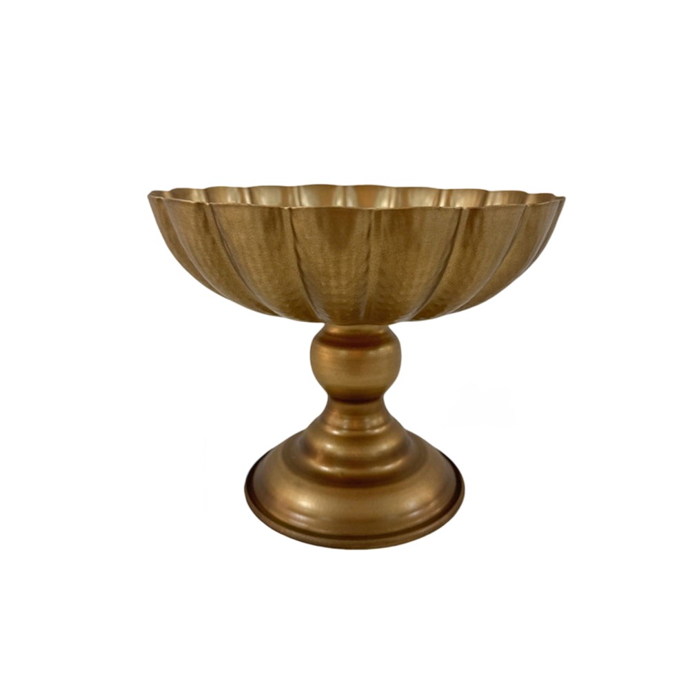 Metal Pedestal Compote Bowl Vase Easy Tool Free Assembly for Table Decor