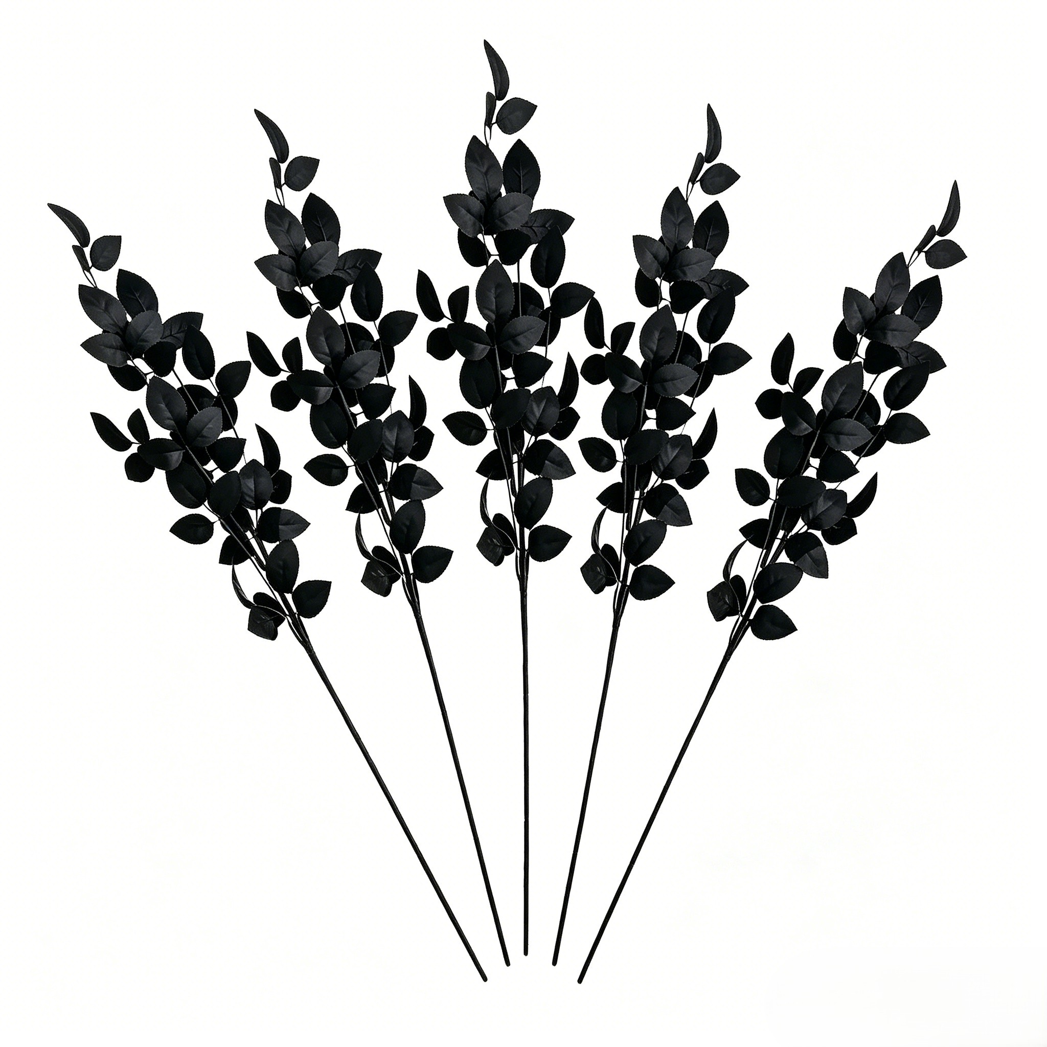 Black Artificial Leaves 70cm 75cm with Withered Branches for Halloween Styling