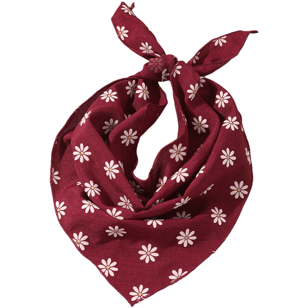 Floral Printed Triangular Headscarf for Women For Fitness Workout Wear