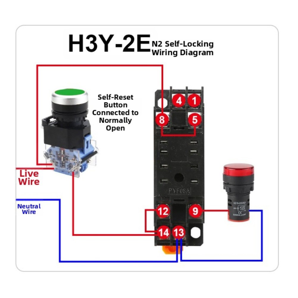 for H3Y-2/4 Digital On-Delay Timer Switch Industrial Grade 12V 24V 220V Input