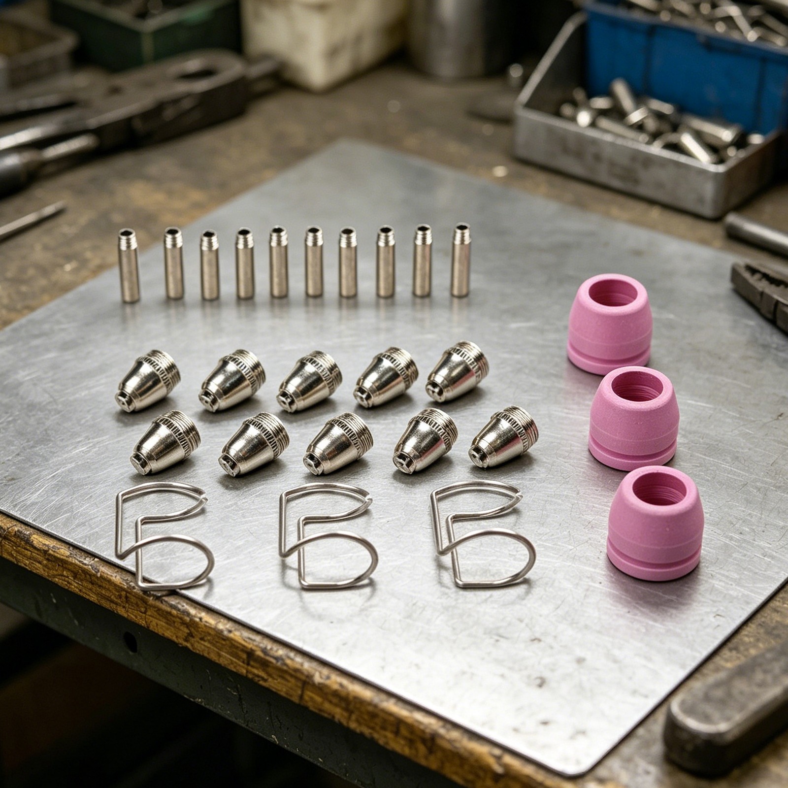 Consumable Set Flow Guide Rings Grooved Shield Cups Multiple Piece Options