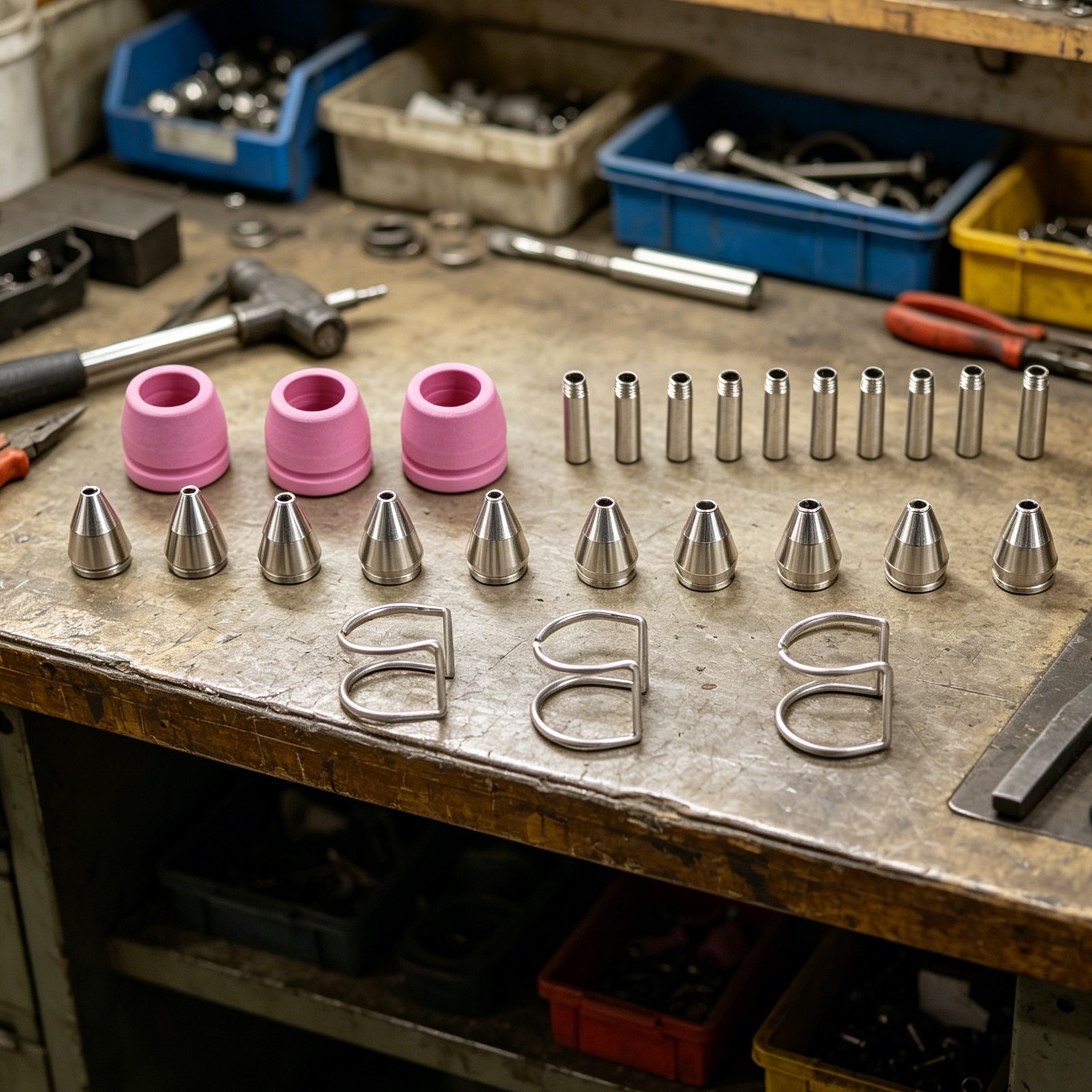 Consumable Set Flow Guide Rings Grooved Shield Cups Multiple Piece Options