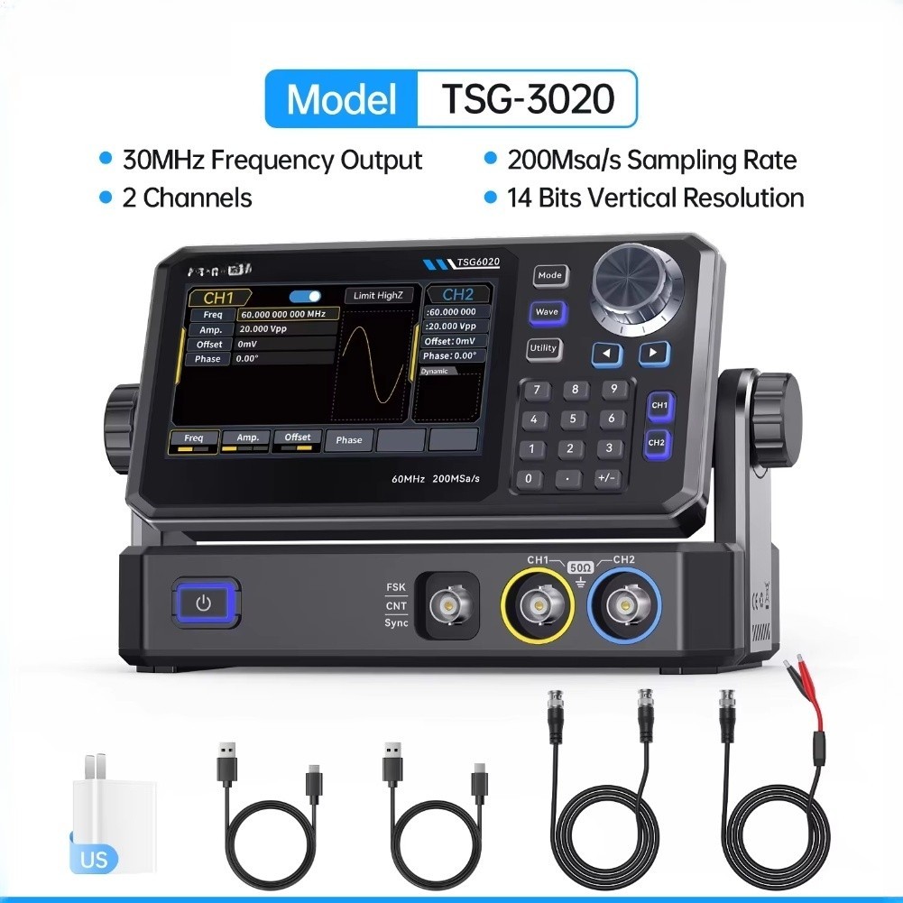 for 2 Channel Arbitrary Waveform Generator TSG3020 30MHz 200MSa/s for Academic