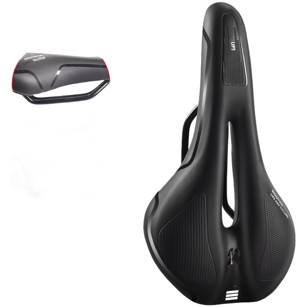 Ergonomic Mountain Bike Saddle 27 x 14.5 x 5cm with Wide Rear and Hollow Center