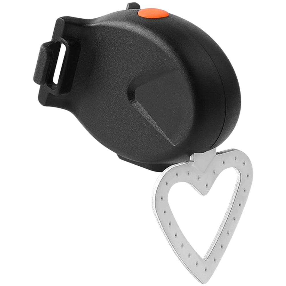 Heart Design USB C Rechargeable Bicycle Tail Light COB LED Bright Red Light
