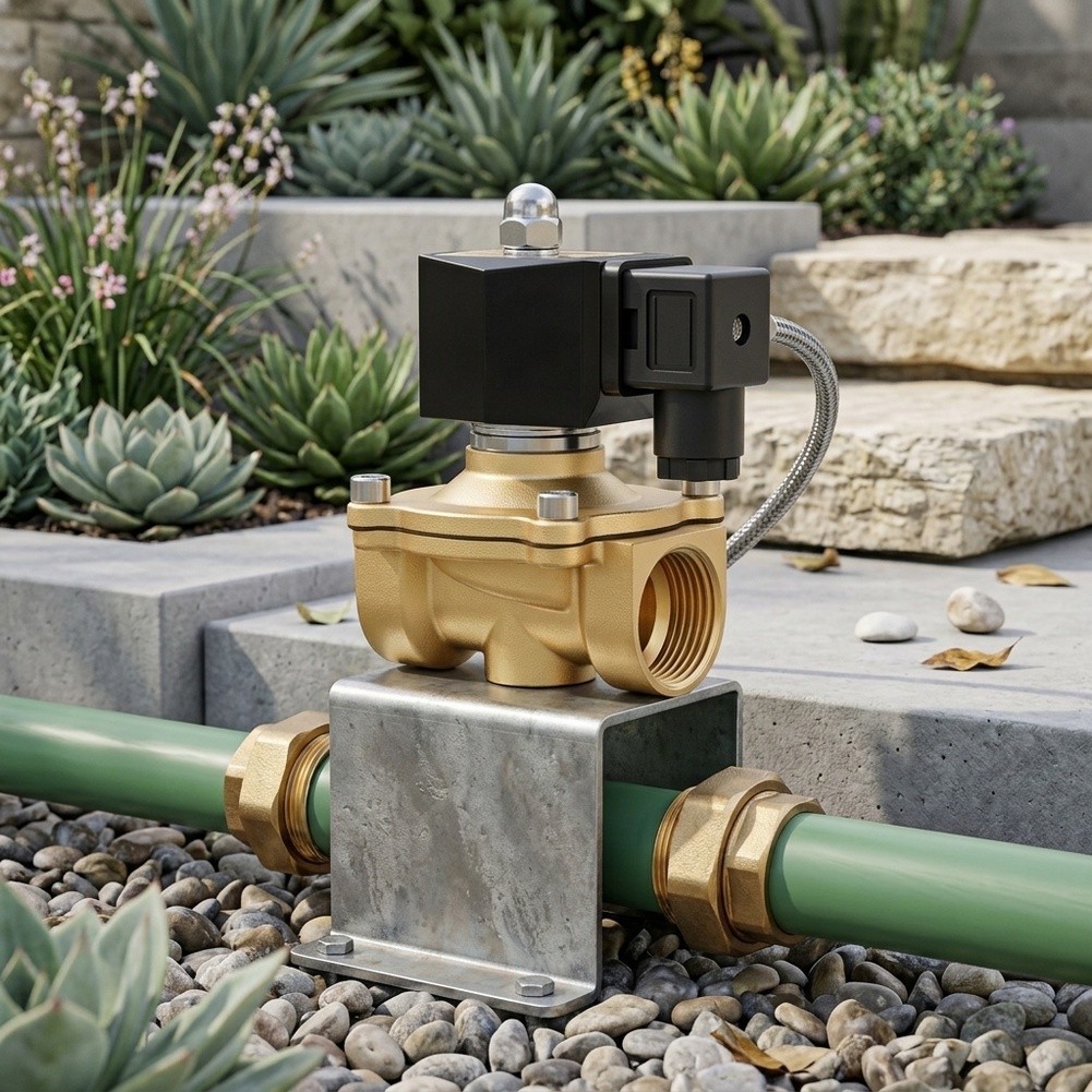 AC24V AC110V AC380V DN15 Brass Solenoid Valve with Plastic Encapsulated Coil - Produktbild 2