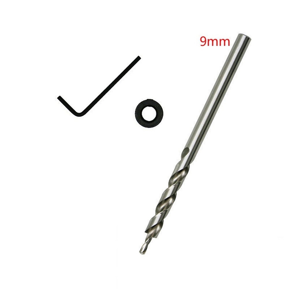 Woodworking Hole Punch Set Includes Jig Stopper Thread Drill Bit Hex Shank