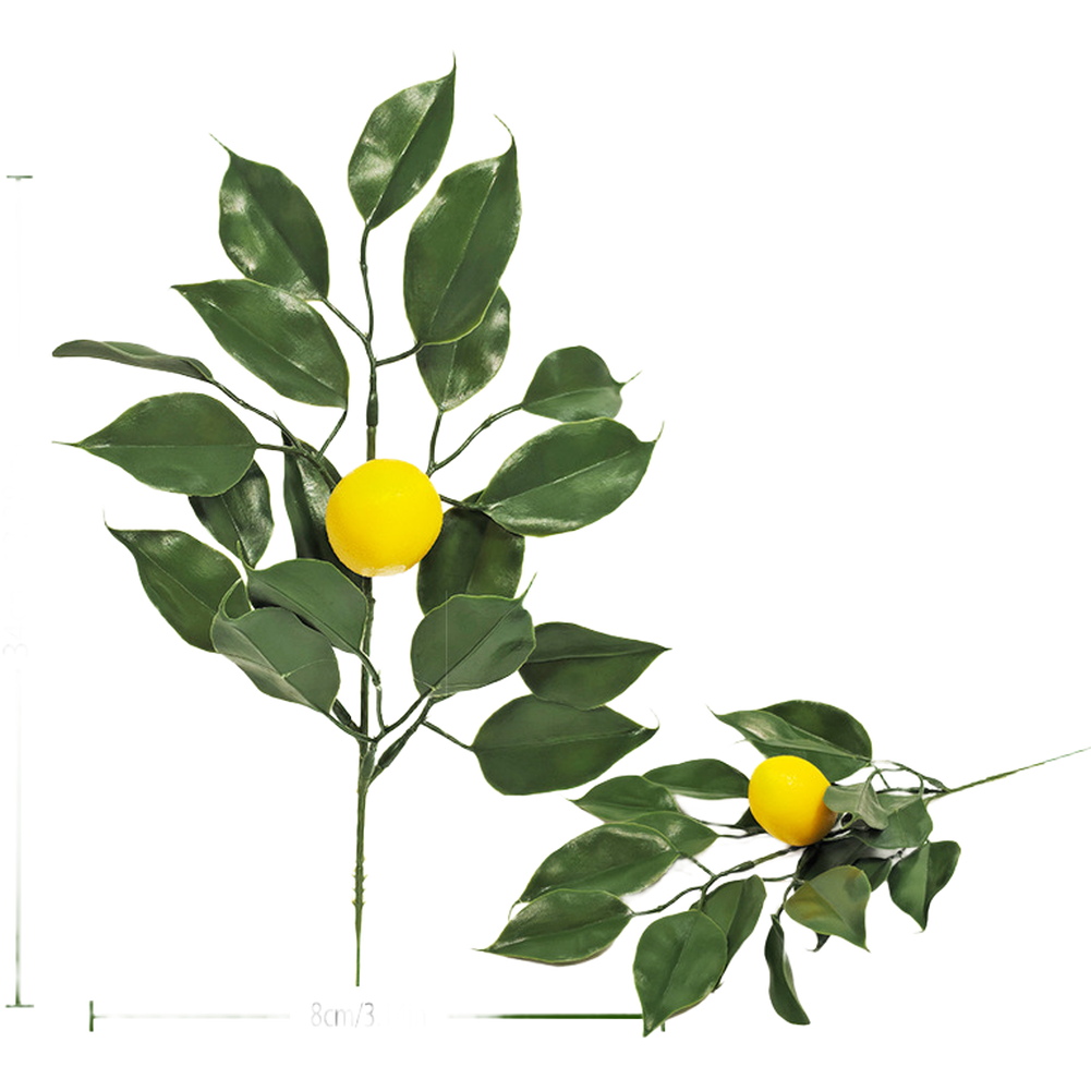 Artificial Lemon and Blueberry Branch Replica Fruit for Table Decor 35cm