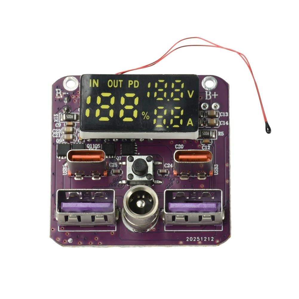 Efficient 100W Power Supply with 20V 5A Bidirectional Output and DC Port