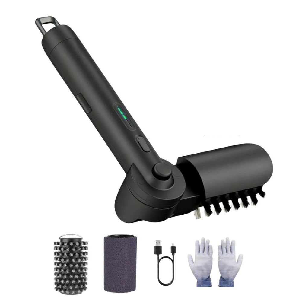 USB-C Rechargeable Electric Grill Brush with 180-Degree Rotation Function