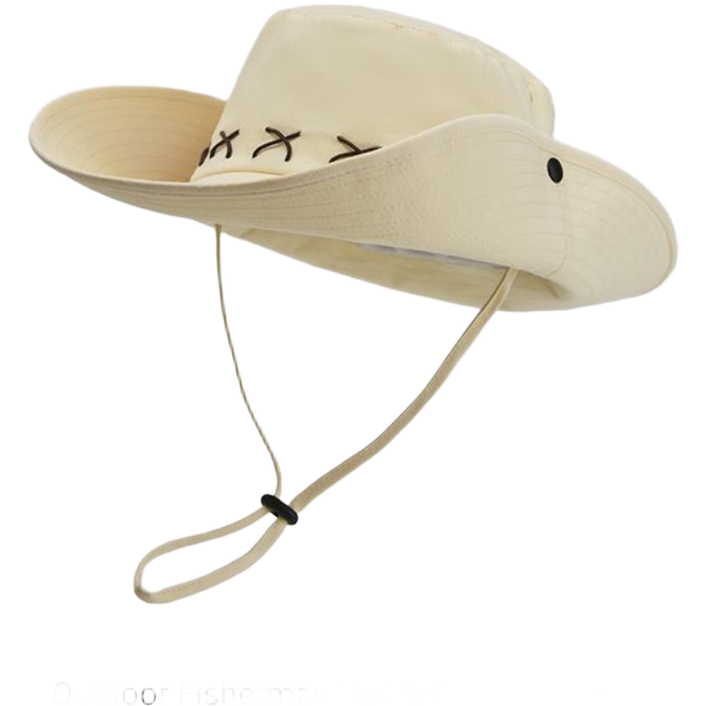 Wide Brim Sun Hat Breathable Beach Hat Easy To Carry Cotton Polyester Blend