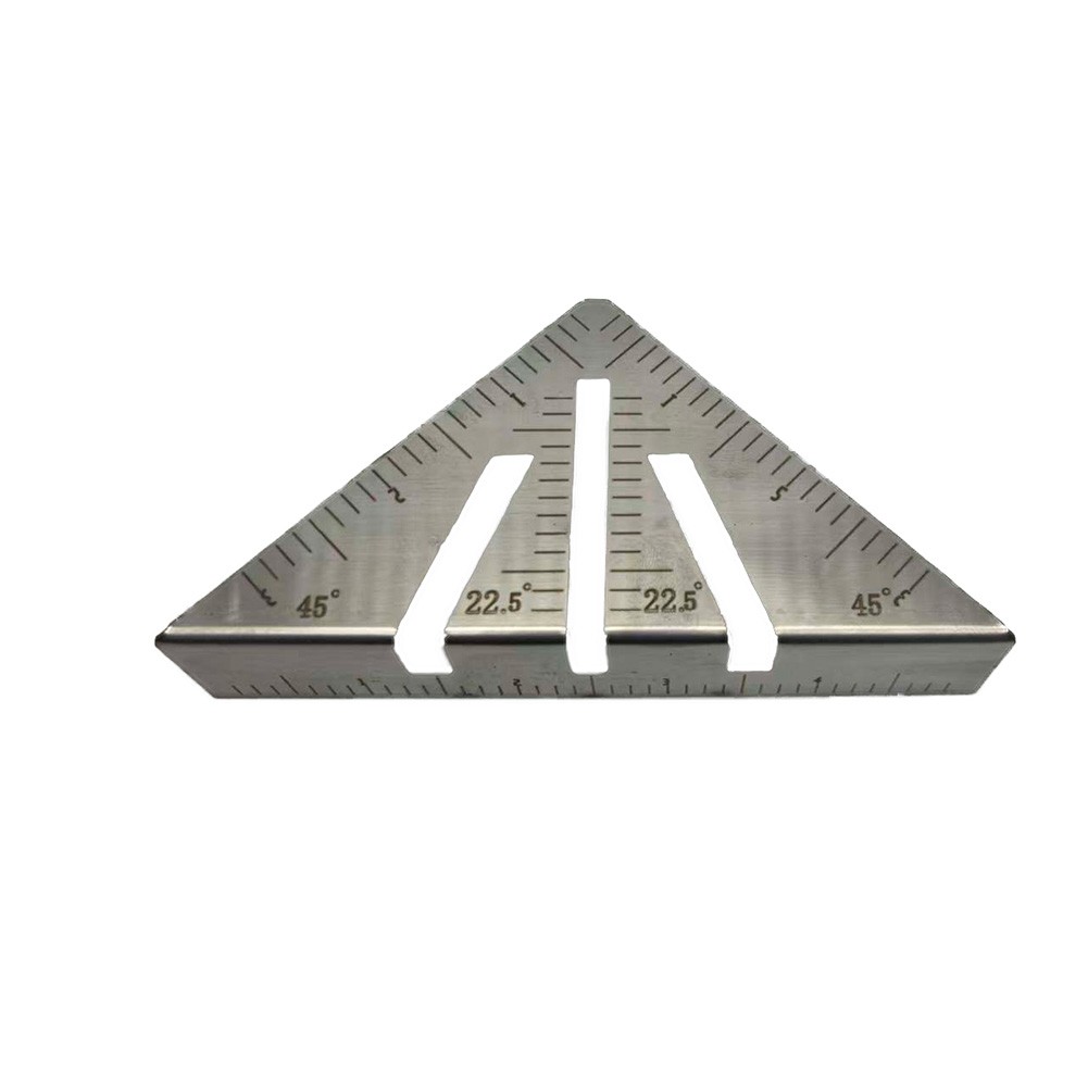 Metalworking Miter Square Ruler with High Contrast Markings for Fast Layout