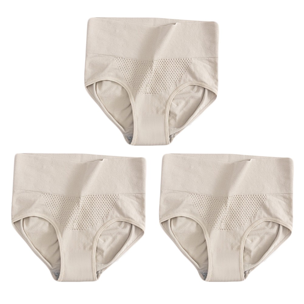 Women’s High Waist Solid Color Underwear Polyester Spring Summer Autumn