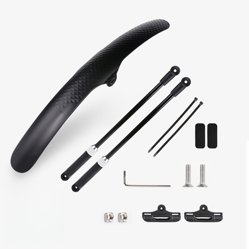 For road Bike Front Mudguard Wide Adjustable Design PP Plastic Black 42.4×4.8cm