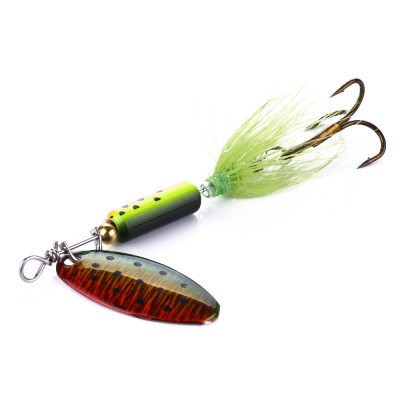 3PCS 3.5g Composite Fishing Lure with Rotating Blade and Barbed Treble Hook