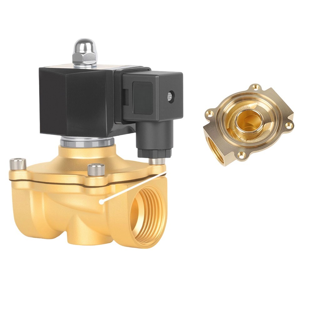 AC24V AC110V AC380V DN15 Brass Solenoid Valve with Plastic Encapsulated Coil - Produktbild 5