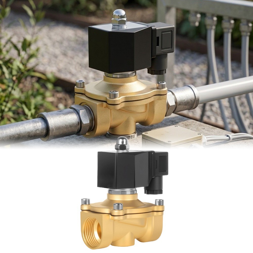 AC24V AC110V AC380V DN15 Brass Solenoid Valve with Plastic Encapsulated Coil - Produktbild 4