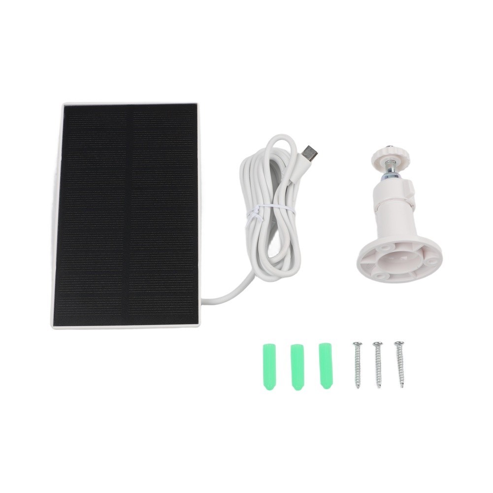 For Outdoor Cameras 5W Solar Panel Easy Installation USB And USB-C Ports