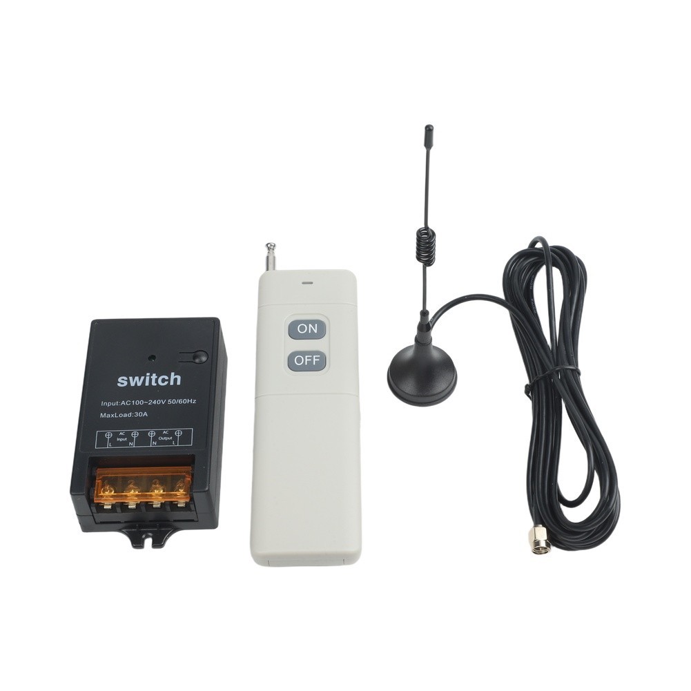 Wireless Remote Control Switch 30A 100 240V AC RF433MHz for Motor Control