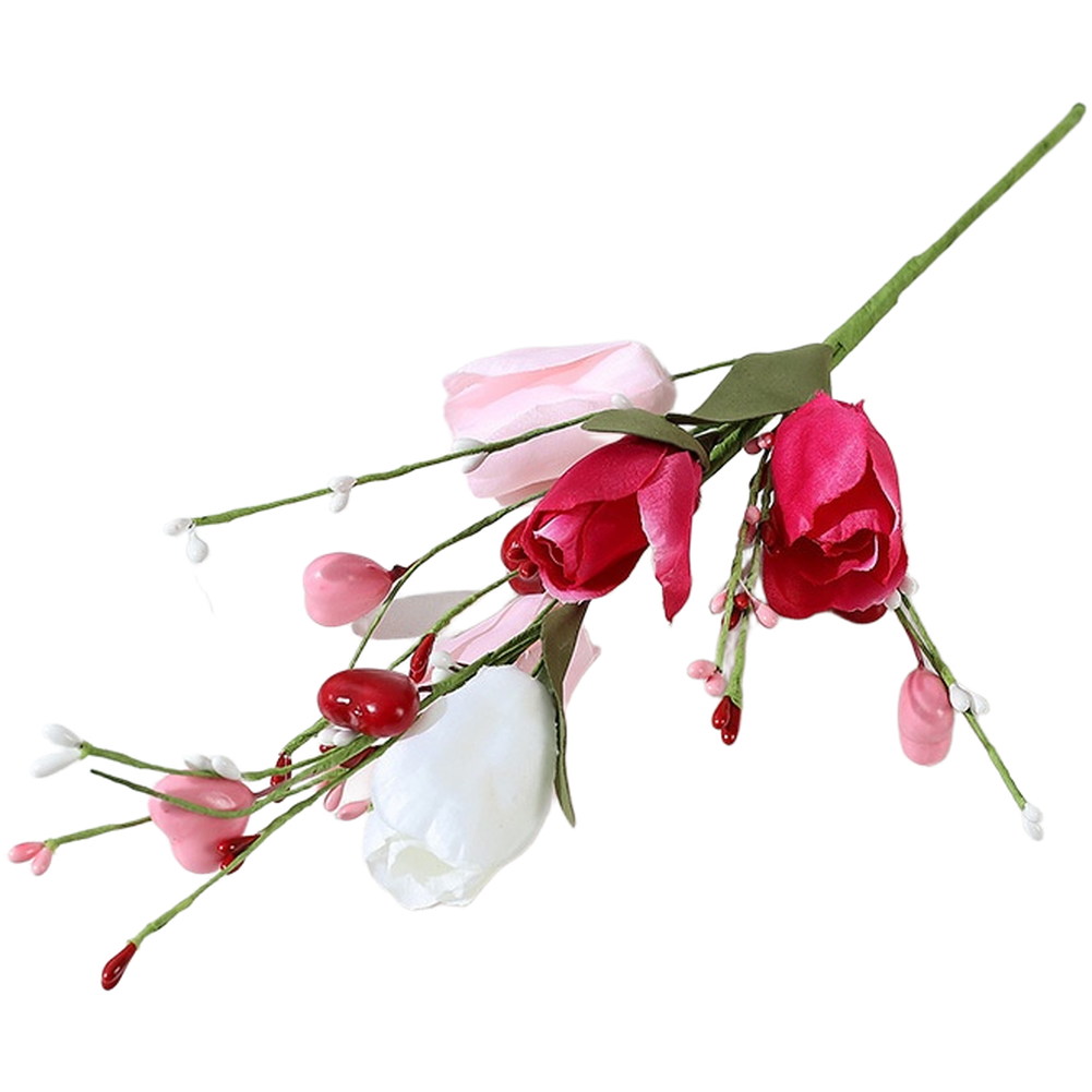 Silk Butterfly Bouquet Pink White Decor Lifelike Bloom Design Sturdy Wire Stems