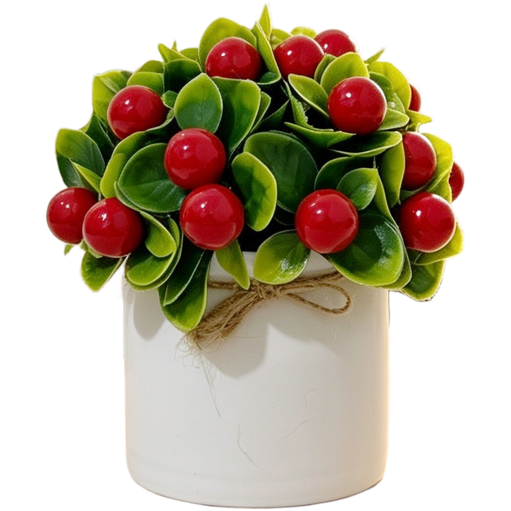 Tabletop Artificial Fruit Bonsai 27 Pcs Potted Plants for Home Office Decor