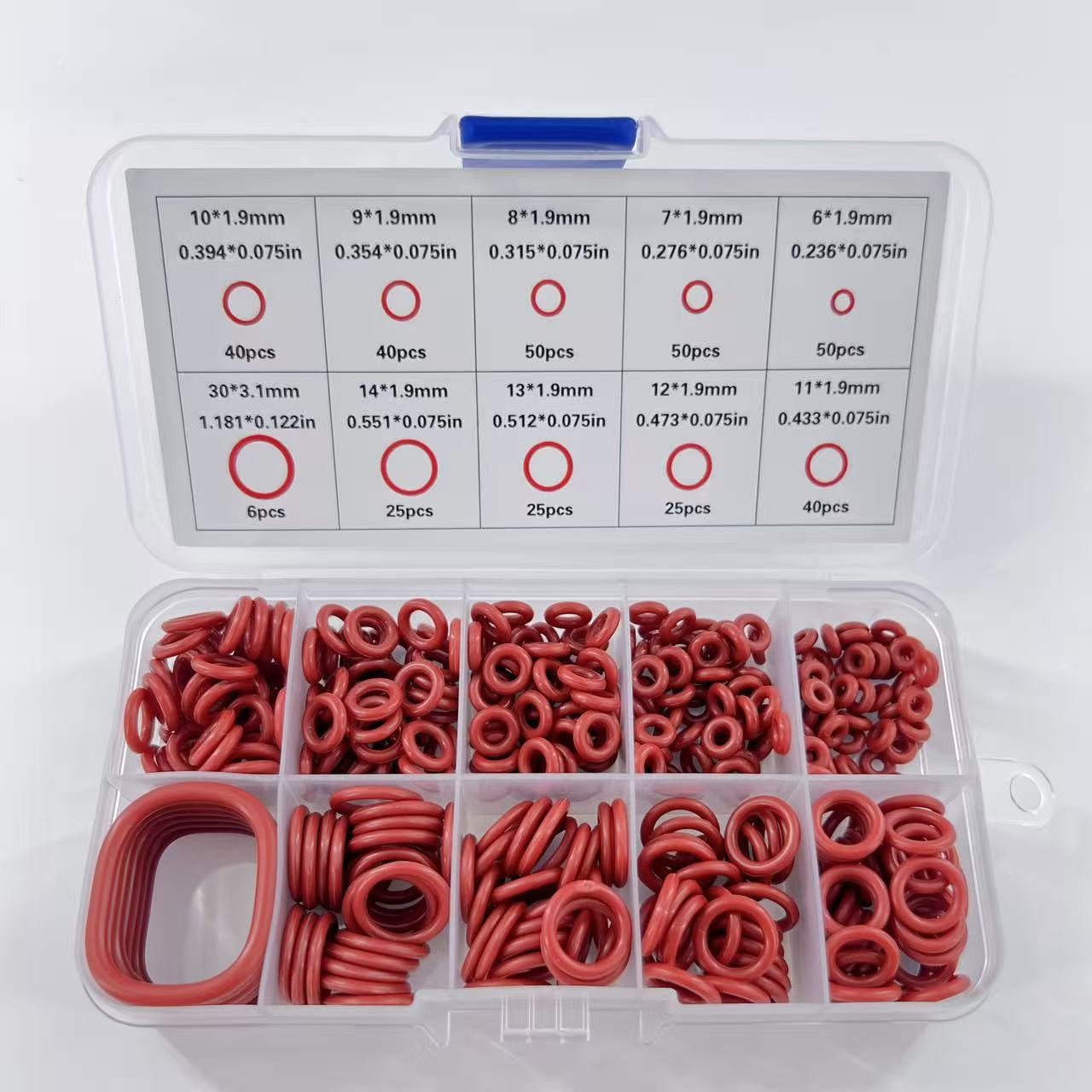 Diameter Silicone O-Ring Kit 351 370 390 pcs for Mechanical and Auto Use