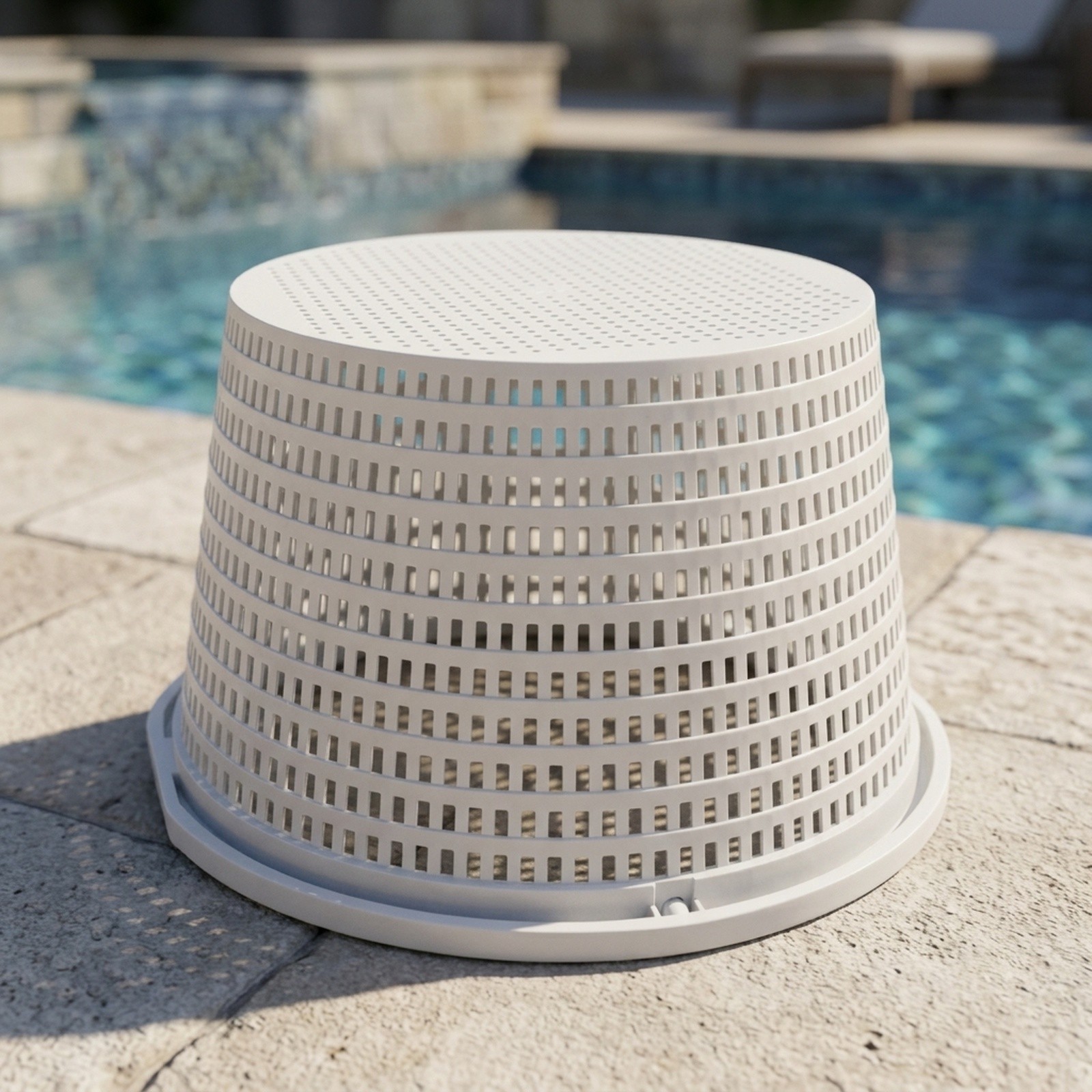 White Pool Skimmer Basket 20.5 cm Large Capacity for Pools Sinks and Bathtubs - Produktbild 4