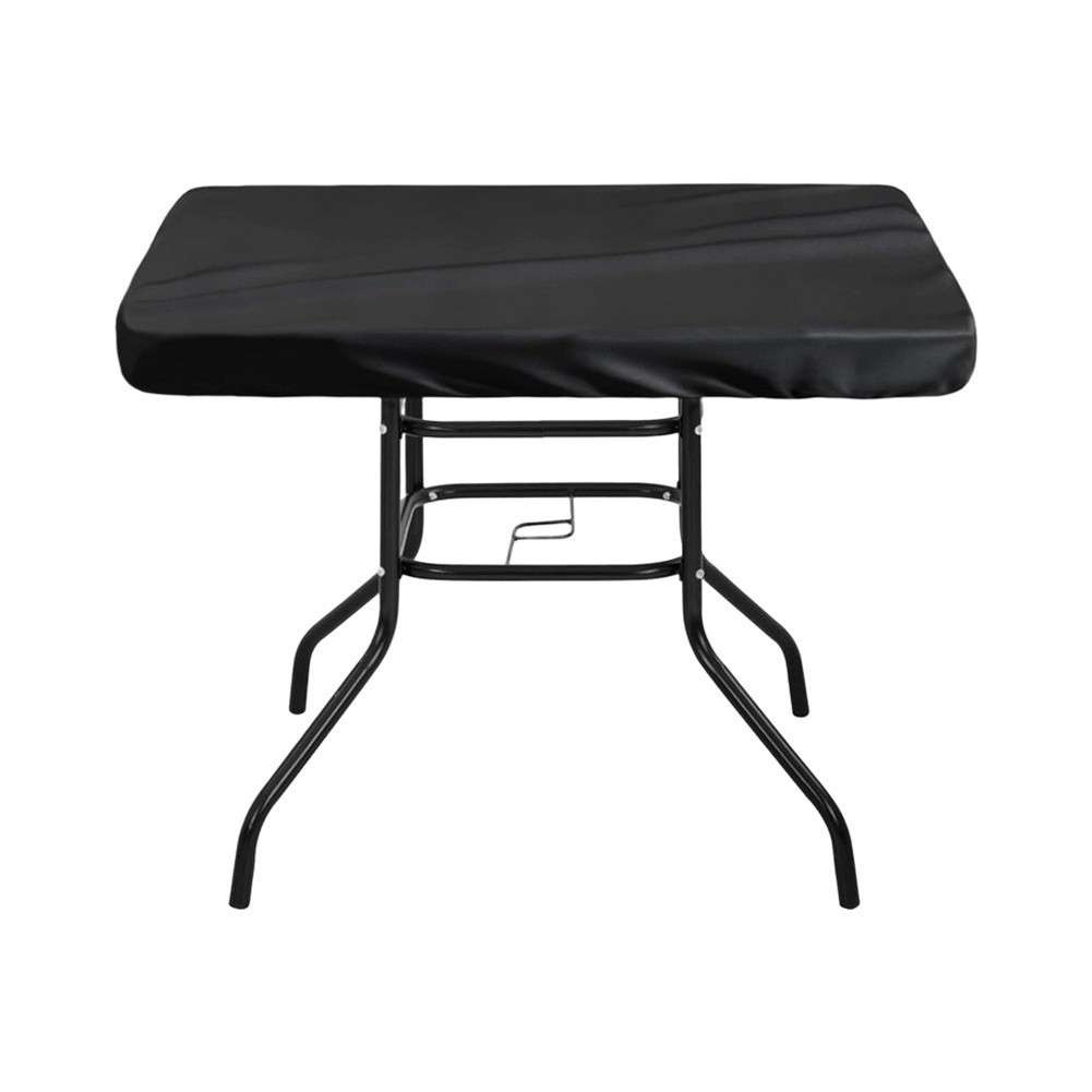 Square Table Cover 102x102x10cm for Patio Furniture Oxford Fabric Black
