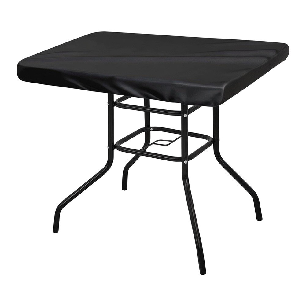 Square Table Cover 102x102x10cm for Patio Furniture Oxford Fabric Black