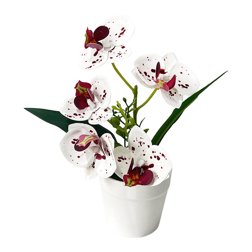 Artificial Miniature Butterfly Orchid Plant 9.45in Lifelike PE Silk Flowers
