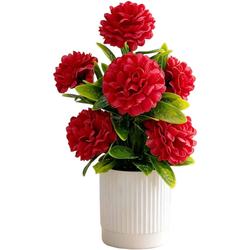7 Stem Silk Chrysanthemum Arrangement Height 21.5cm Width 15cm for Table Decor