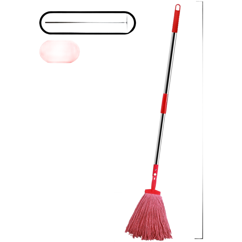 For Wax Mop with Ergonomic Non Slip Grip 36cm Cotton Yarn 1.2M Steel Rod