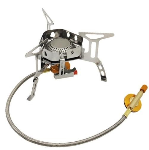 Lightweight 360g Portable Camping Stove Split Design 4000W Windproof Gas Burner