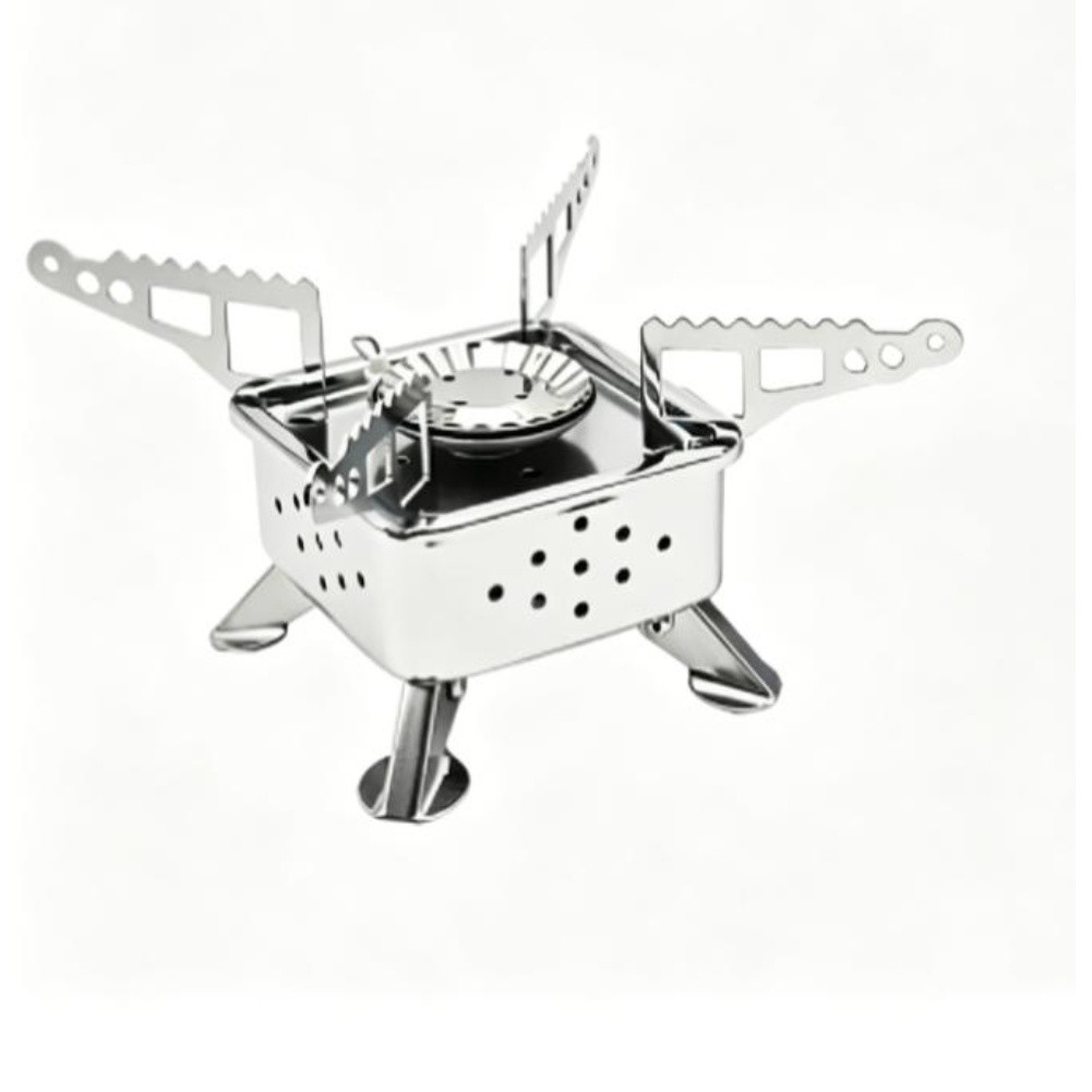 Foldable For mini Butane Stove Stainless Steel for Camping Outdoor Use