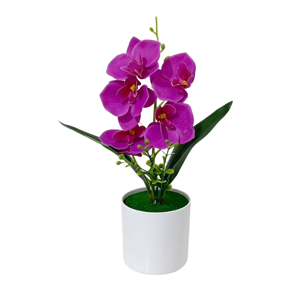 Modern Artificial Phalaenopsis Orchid Plant for Contemporary Decor 38cm