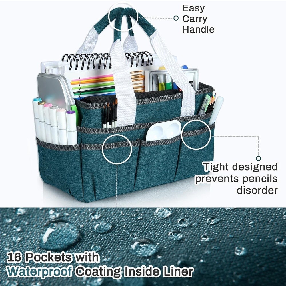Organizer Tote Bag for Art Supplies For Sewing Kit Garden Tool Storage