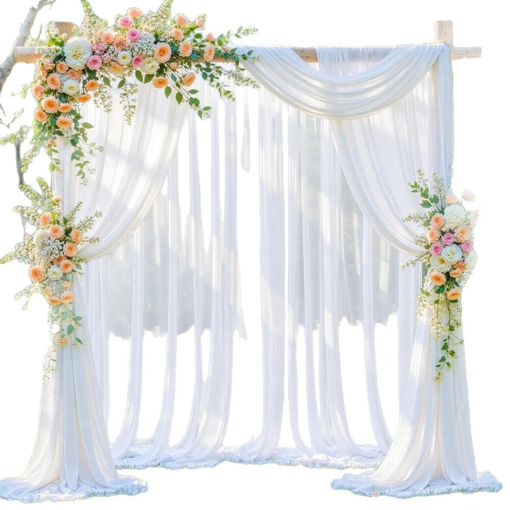 Outdoor Pest Screen Mesh Curtain for Garden Patio Pergola with Rod Pocket