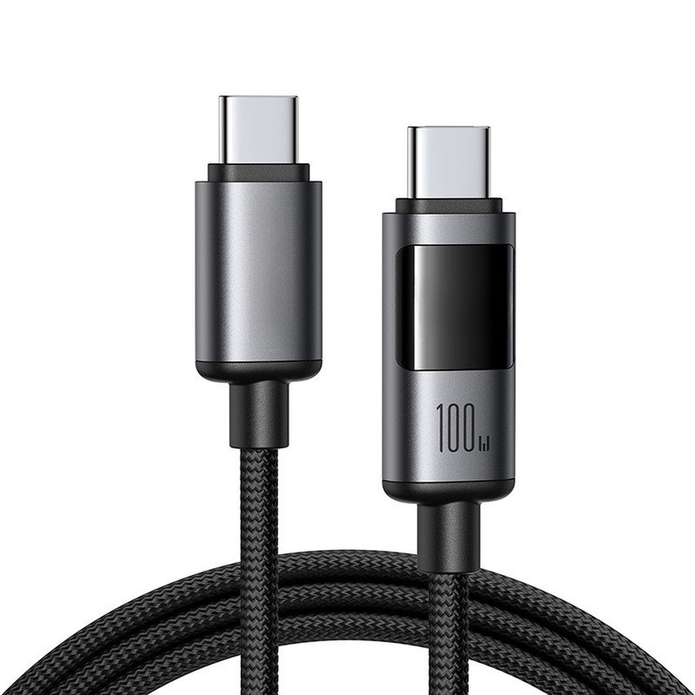 Type C 100W Charging Cable with Real Time Digital Display 1.2 Meter Length