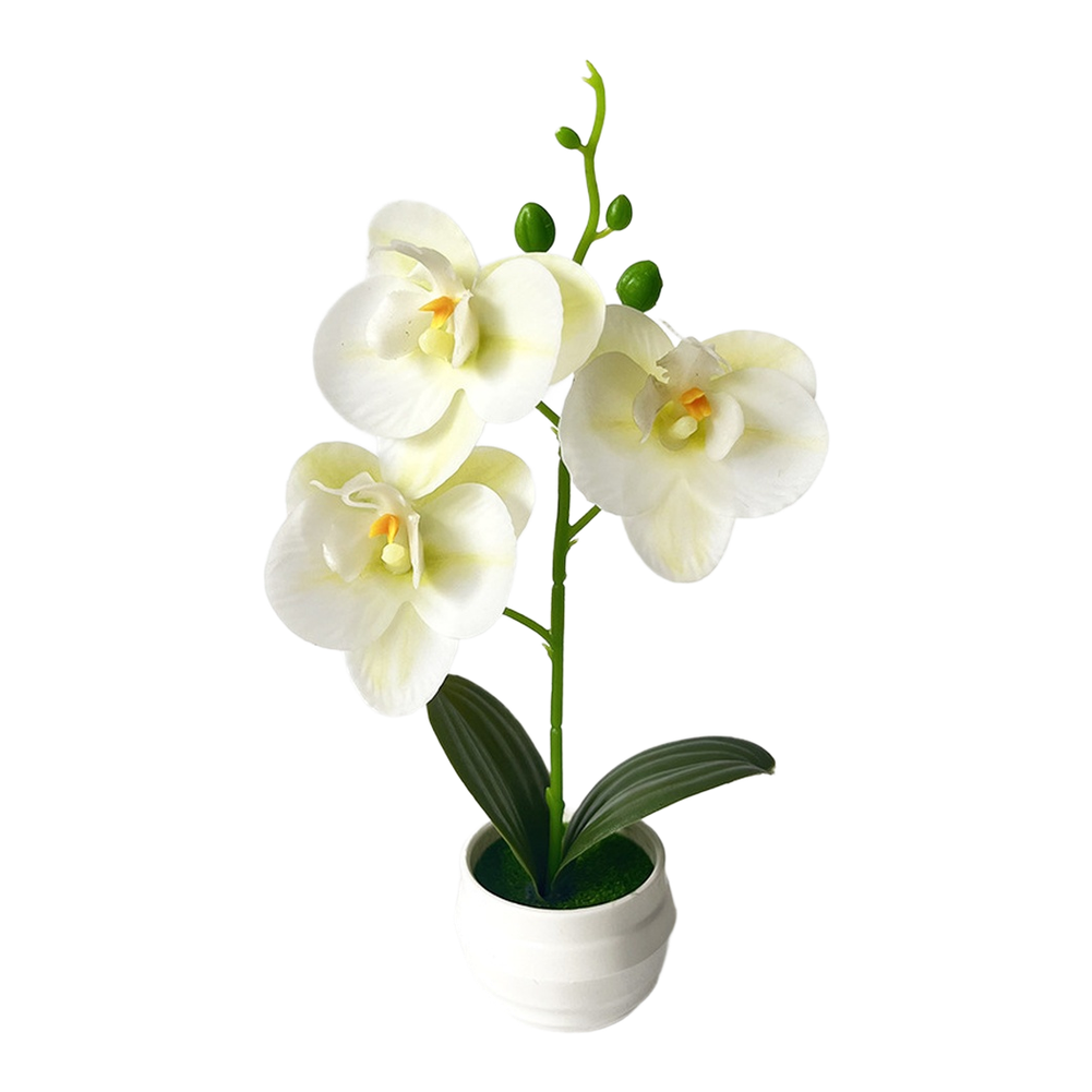 White Green Yellow Red Purple Artificial Orchid Potted Plant Nordic Modern 24cm