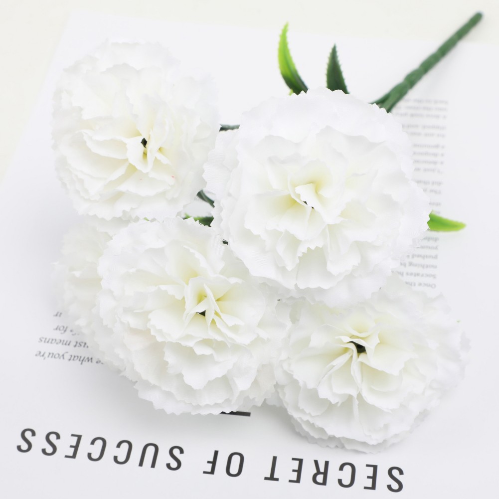 Fake Silk Carnation Bouquet for Baby Shower Birthday Celebration Decor