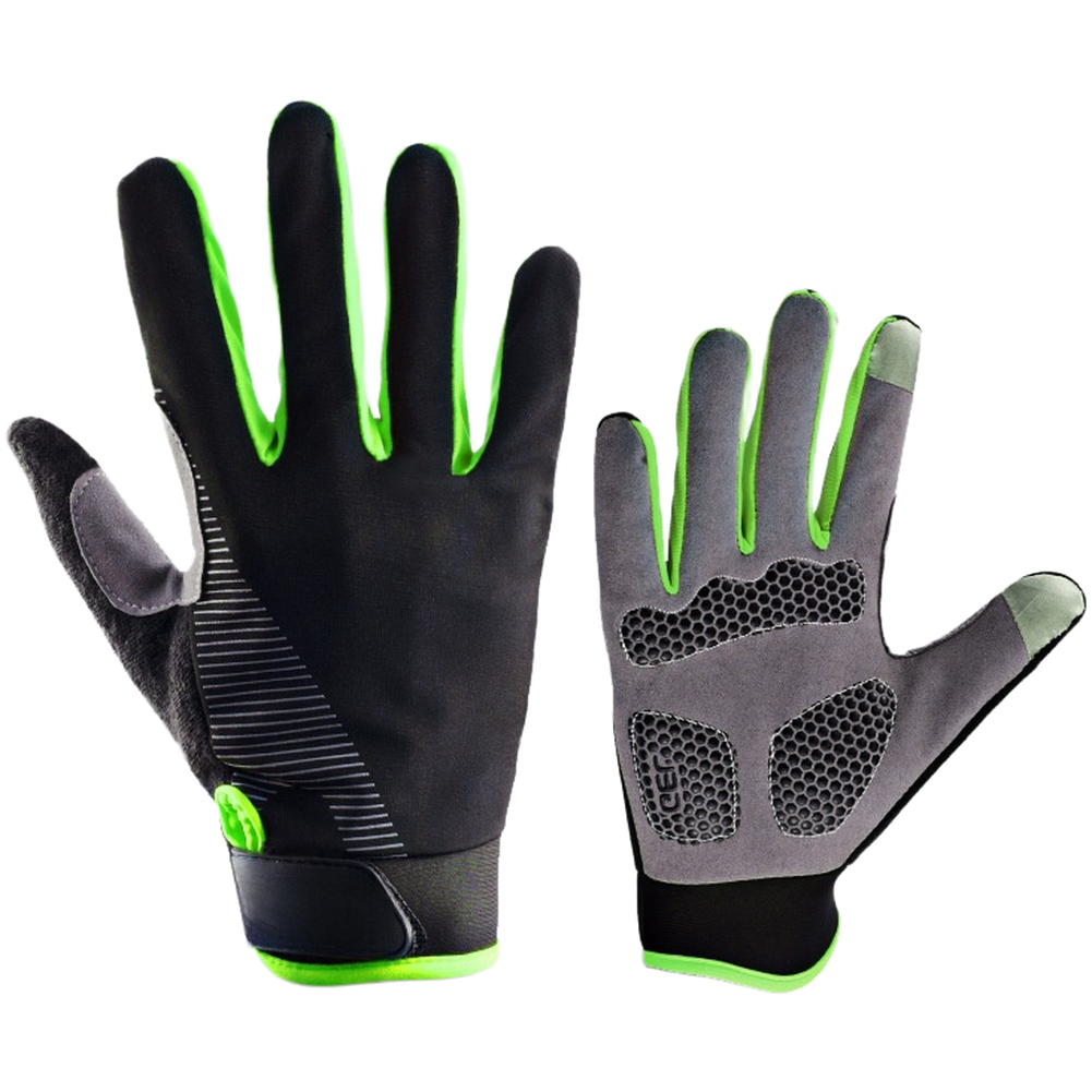Breathable Full Coverage Cycling Gloves Touchscreen Enabled Anti Slip Palm Pads