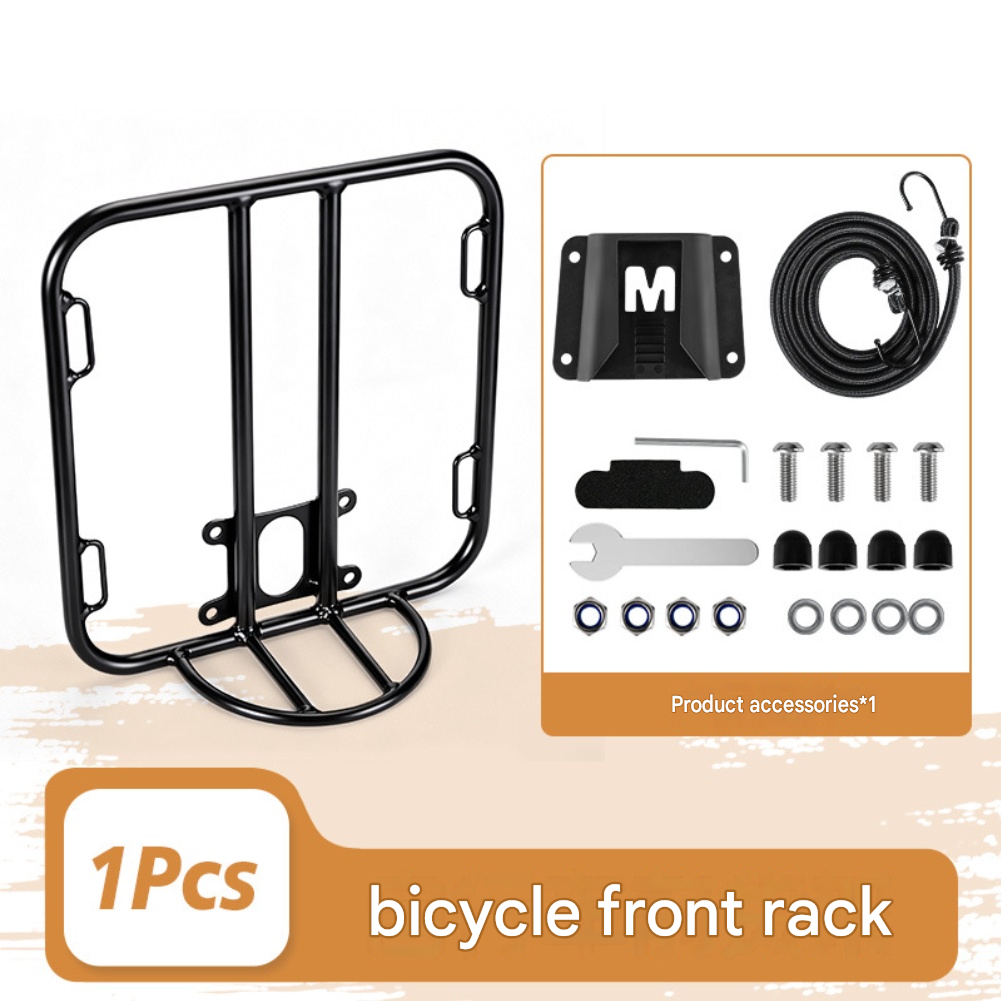 Front Mount Aluminum Rack for Folding Bikes Quick Release No Tools Needed