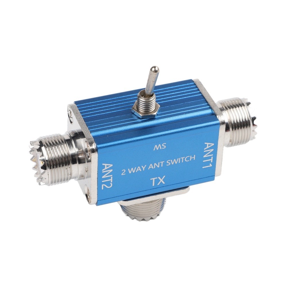 Two Way Manual Coaxial Switch 1 Input 2 Outputs 0-50 MHz for Ham Radio Gear