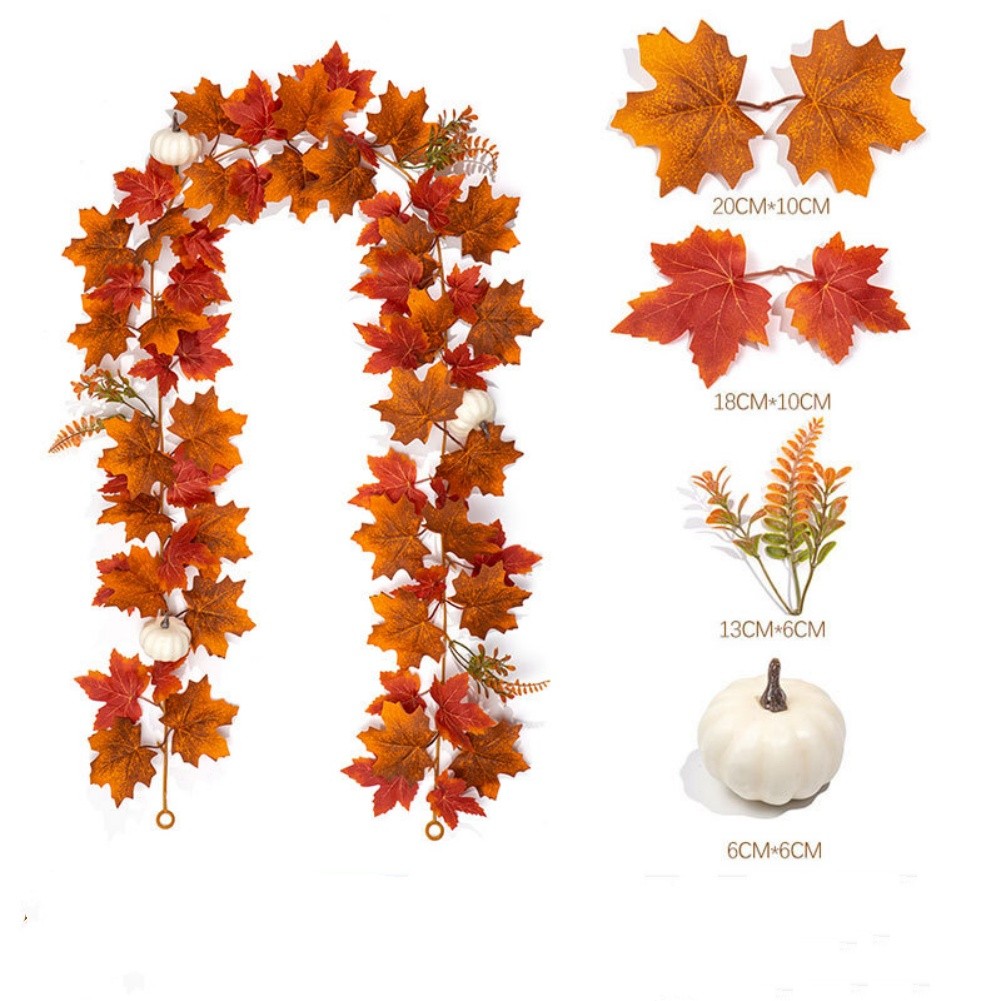 Silk Fabric Maple Leaf Vine Garland for Long-Lasting Autumn Seasonal Decor