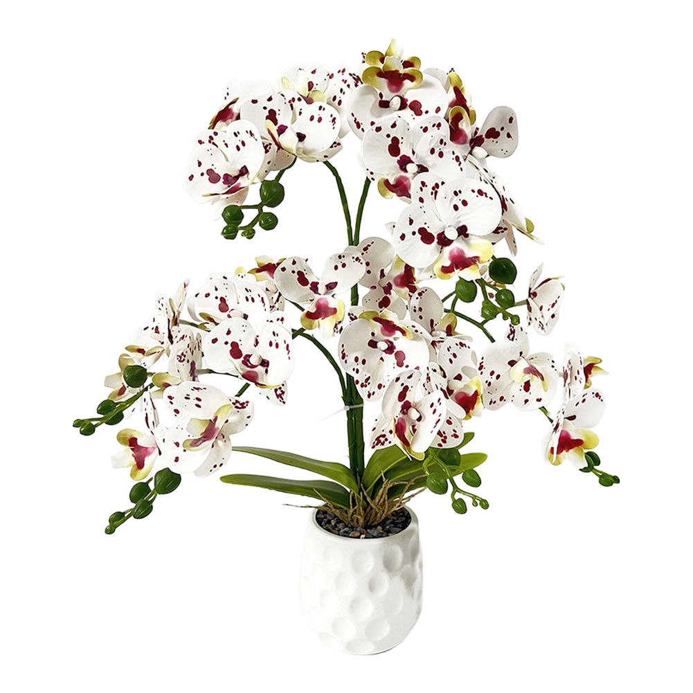 45cm Artificial Orchid Arrangement with 36 Grand Blooms in Stylish Pot